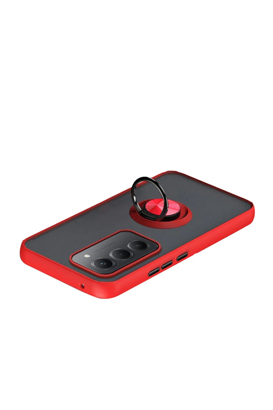 Xiaomi Redmi 15 4G Montreal Yüzüklü Silikon Kapak Kılıf - Kırmızı 4