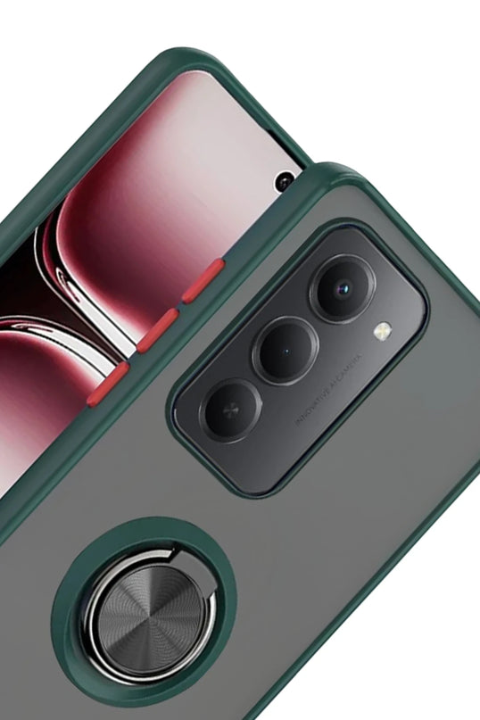 Xiaomi Redmi 15 4G Montreal Yüzüklü Silikon Kapak Kılıf - Yeşil 2