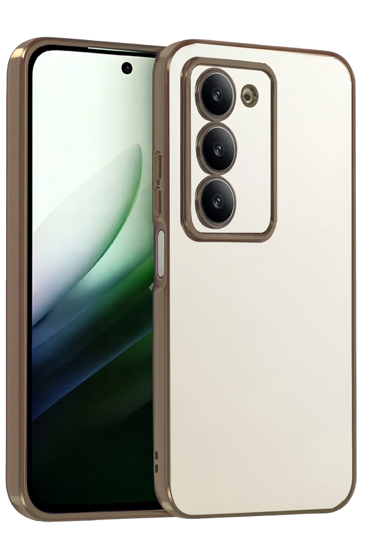 Xiaomi Redmi 15 4G Razer Lensli Silikon Kılıf - Çöl Titanyum