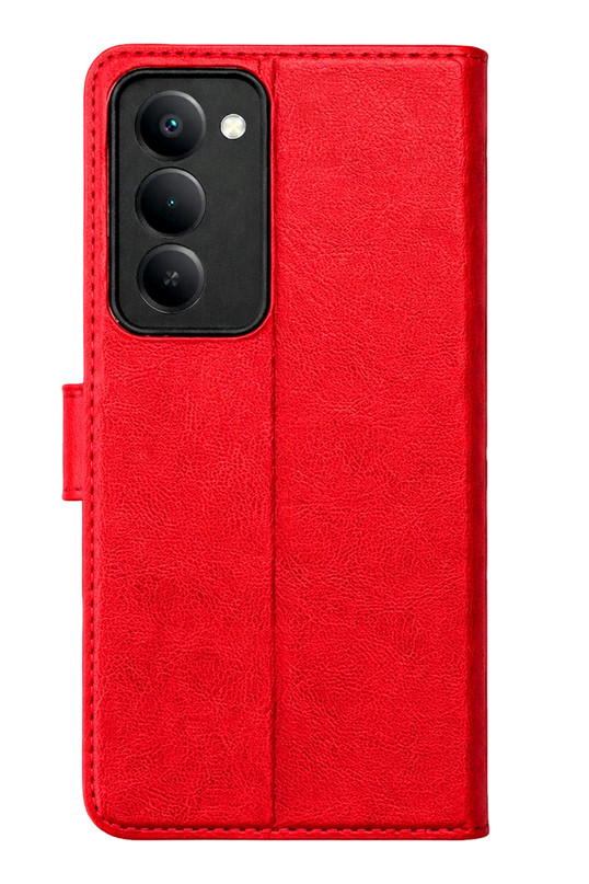 Xiaomi Redmi 15 5G Trend S Plus Kapaklı Kılıf - Kırmızı 2