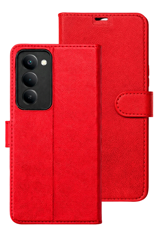 Xiaomi Redmi 15 5G Trend S Plus Kapaklı Kılıf - Kırmızı