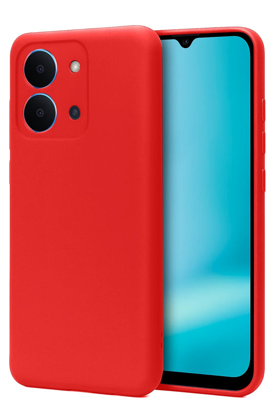 Xiaomi Redmi 15C 4G First Silikon Kılıf - Kırmızı