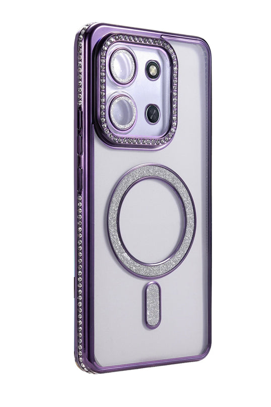 Xiaomi Redmi 15C 4G Joke Simli Magneticsafe Kılıf - Derin Mor 3