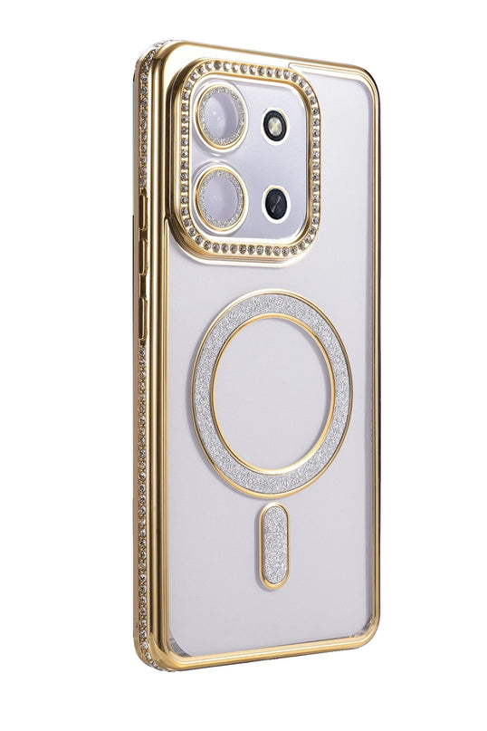 Xiaomi Redmi 15C 4G Joke Simli Magneticsafe Kılıf - Gold 3
