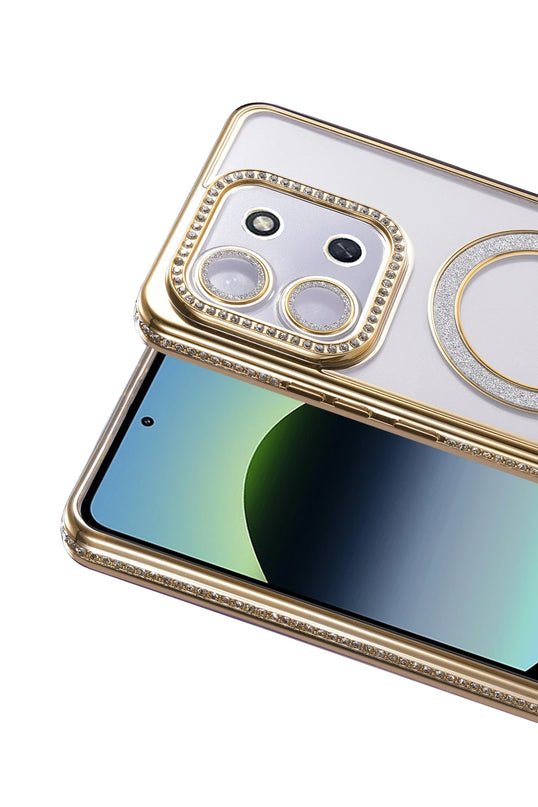 Xiaomi Redmi 15C 4G Joke Simli Magneticsafe Kılıf - Gold 2