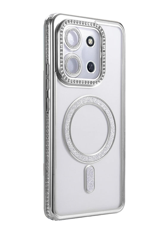 Xiaomi Redmi 15C 4G Joke Simli Magneticsafe Kılıf - Gümüş 3