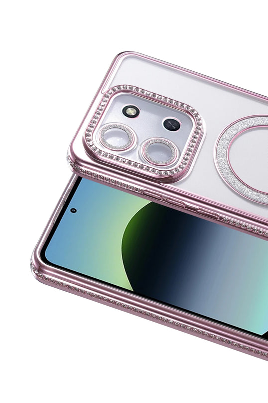 Xiaomi Redmi 15C 4G Joke Simli Magneticsafe Kılıf - Pembe 2