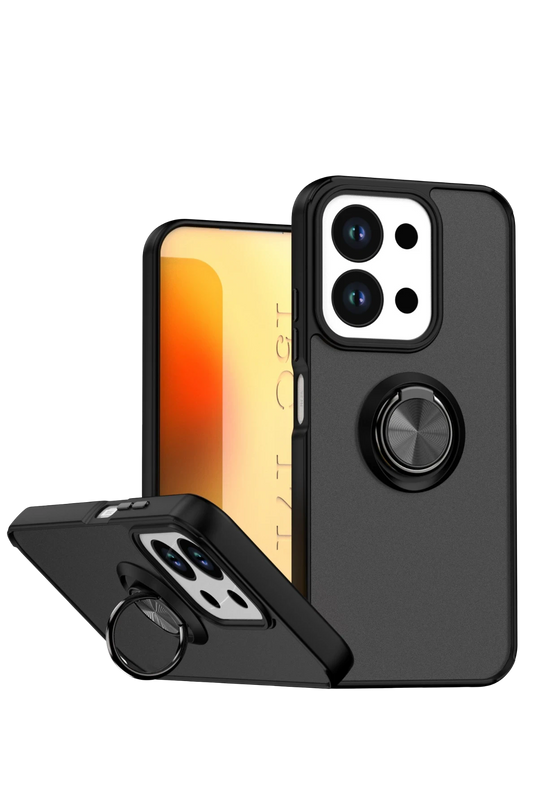 Xiaomi Redmi 15C 4G Montreal Yüzüklü Silikon Kapak Kılıf - Siyah