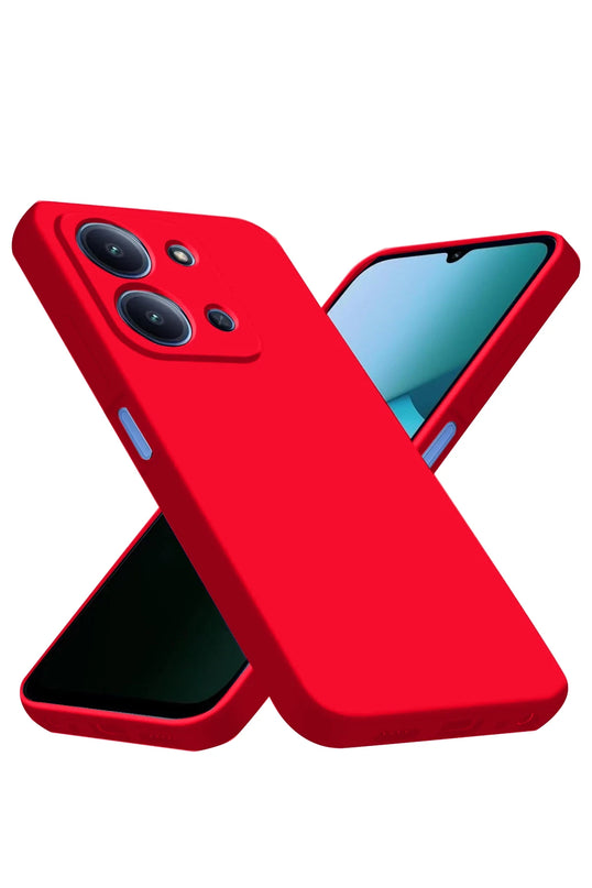 Xiaomi Redmi 15C 4G Nano içi Kadife Silikon Kılıf - Kırmızı