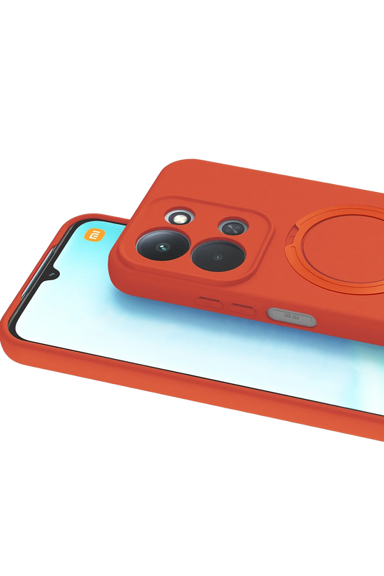 Xiaomi Redmi 15C 4G Regal Magsafe Standlı Kapak Kılıf - Turuncu 2