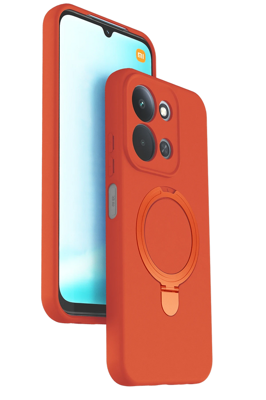 Xiaomi Redmi 15C 4G Regal Magsafe Standlı Kapak Kılıf - Turuncu