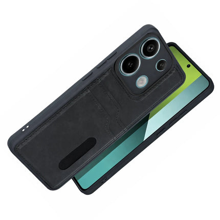 Xiaomi Redmi 15C 4G Sara Kartvizitli Deri Kılıf - Siyah 2