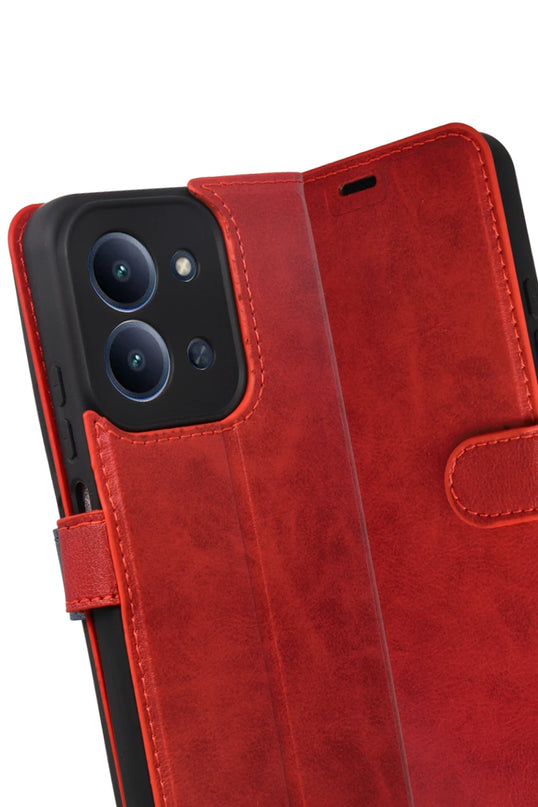 Xiaomi Redmi 15C 4G Trend S Plus Kapaklı Kılıf - Kırmızı 3