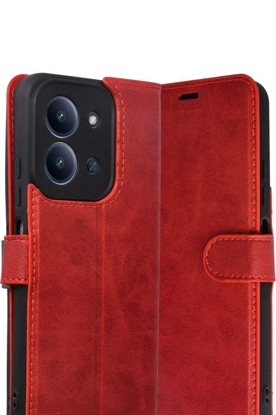 Xiaomi Redmi 15C 4G Trend S Plus Kapaklı Kılıf - Kırmızı 2