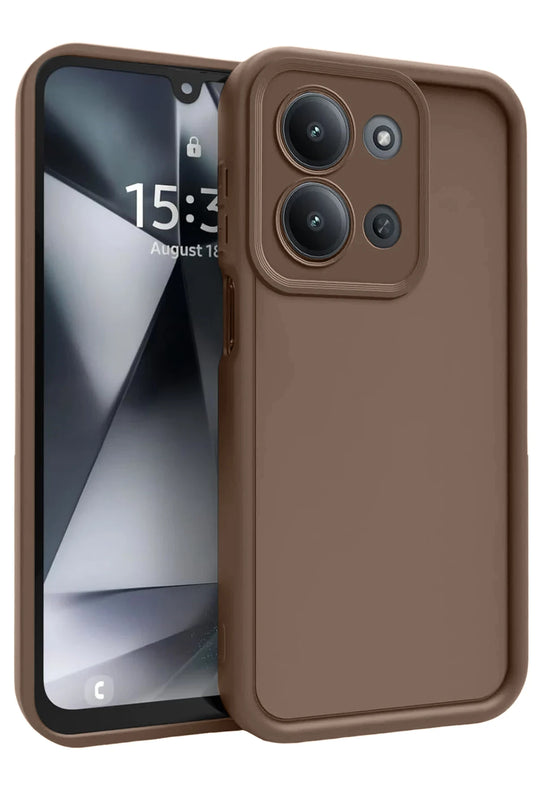 Xiaomi Redmi 15C 4G Viera Silikon Kılıf - Kahverengi
