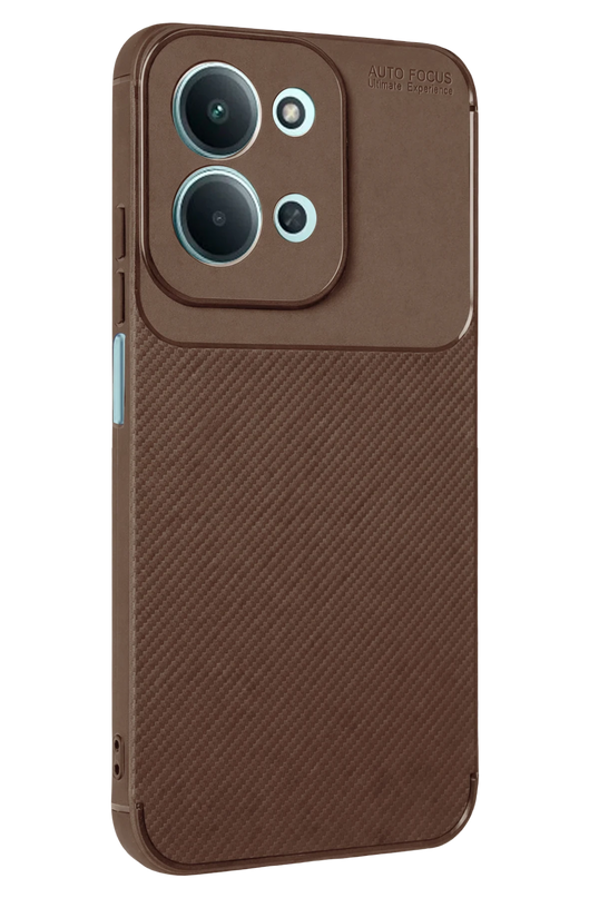Xiaomi Redmi 15C 5G Auto Focus Karbon Kapak Kılıf - Kahverengi