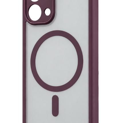 Xiaomi Redmi 15C 5G Loji Magsafe Kapak Kılıf - Bordo