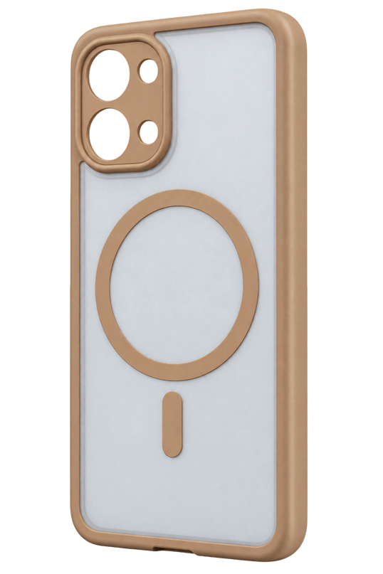 Xiaomi Redmi 15C 5G Loji Magsafe Kapak Kılıf - Çöl Titanyum