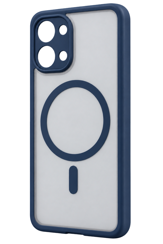 Xiaomi Redmi 15C 5G Loji Magsafe Kapak Kılıf - Mavi