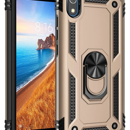 Xiaomi Redmi 7A Sofya Yüzüklü Silikon Kapak Kılıf - Gold