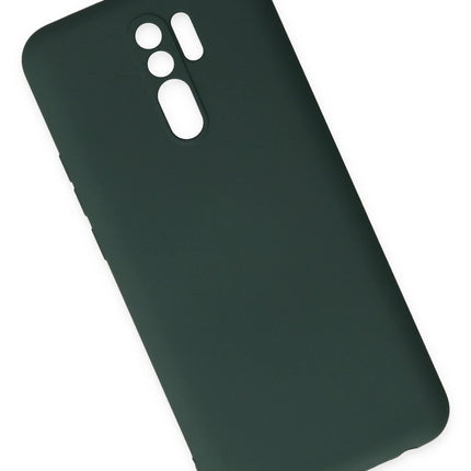 Xiaomi Redmi 9 Nano içi Kadife Silikon Kılıf - Koyu Yeşil 3