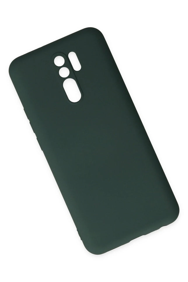 Xiaomi Redmi 9 Nano içi Kadife Silikon Kılıf - Koyu Yeşil 3