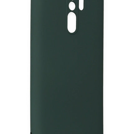 Xiaomi Redmi 9 Nano içi Kadife Silikon Kılıf - Koyu Yeşil 2