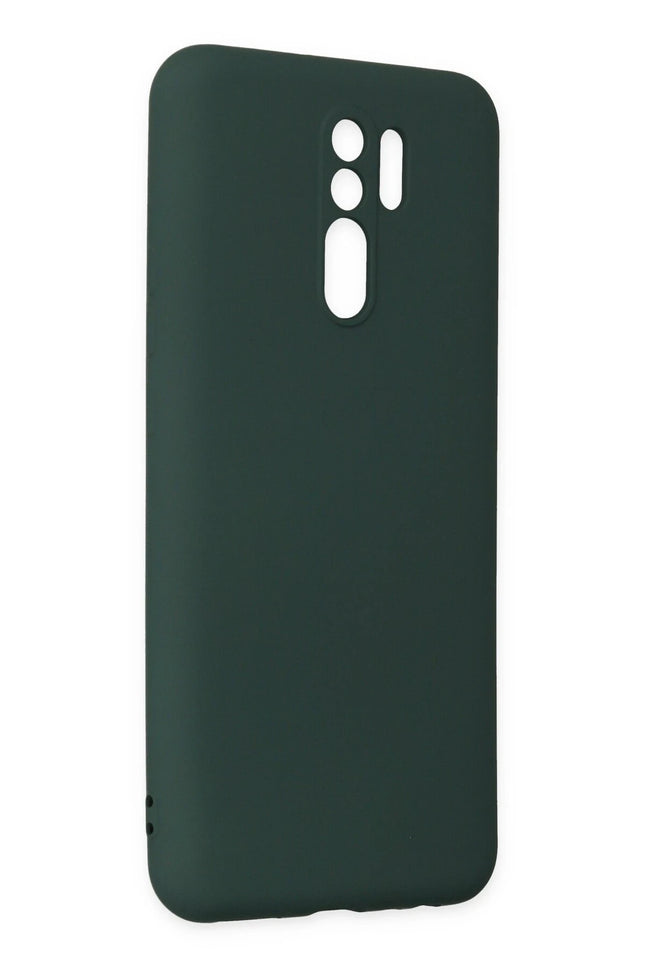 Xiaomi Redmi 9 Nano içi Kadife Silikon Kılıf - Koyu Yeşil 2
