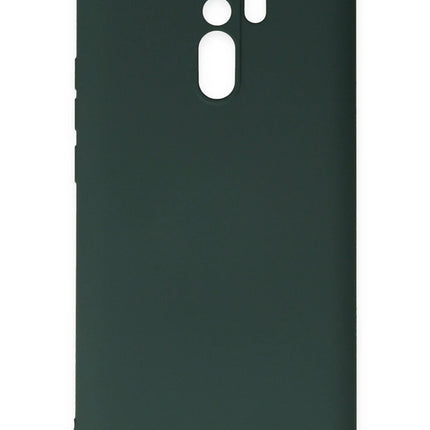 Xiaomi Redmi 9 Nano içi Kadife Silikon Kılıf - Koyu Yeşil