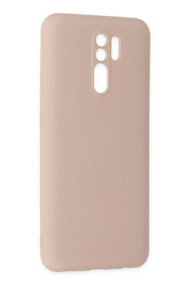 Xiaomi Redmi 9 Nano içi Kadife Silikon Kılıf - Pudra 2
