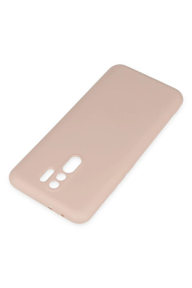 Xiaomi Redmi 9 Nano içi Kadife Silikon Kılıf - Pudra 3