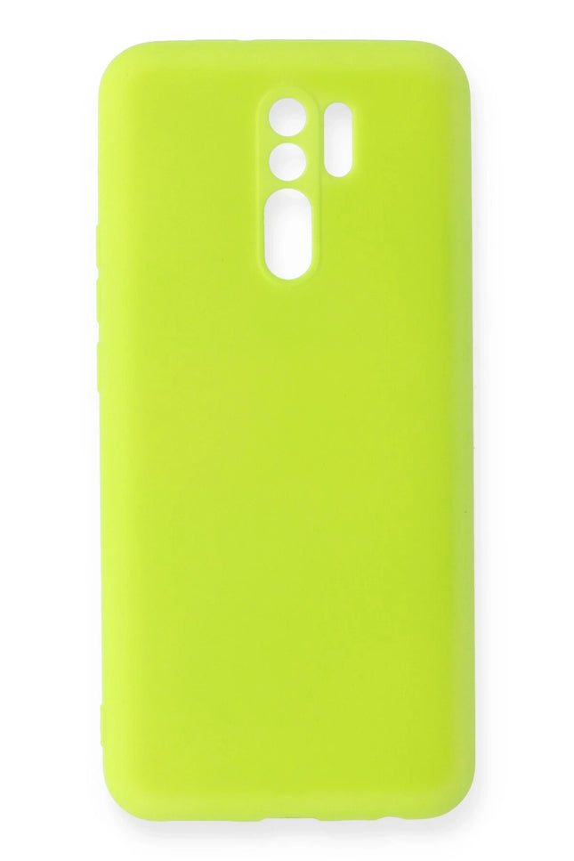 Xiaomi Redmi 9 Nano içi Kadife Silikon Kılıf - Sarı