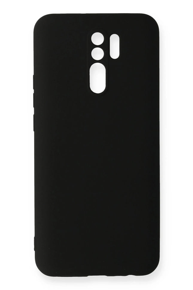 Xiaomi Redmi 9 Nano içi Kadife Silikon Kılıf - Siyah