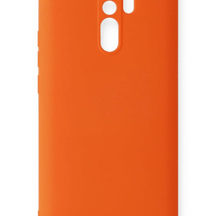 Xiaomi Redmi 9 Nano içi Kadife Silikon Kılıf - Turuncu