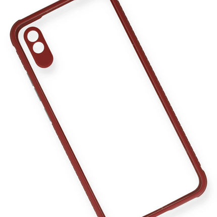 Xiaomi Redmi 9A Miami Şeffaf Silikon Kılıf - Fuşya 3