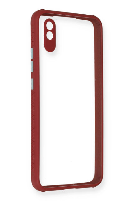 Xiaomi Redmi 9A Miami Şeffaf Silikon Kılıf - Fuşya