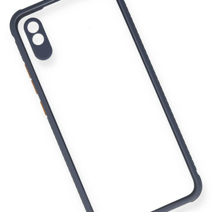 Xiaomi Redmi 9A Miami Şeffaf Silikon Kılıf - Gri 3