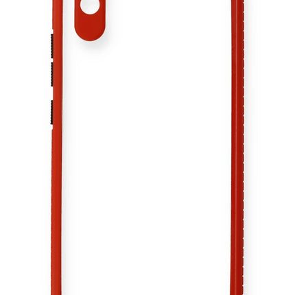 Xiaomi Redmi 9A Miami Şeffaf Silikon Kılıf - Kırmızı 2