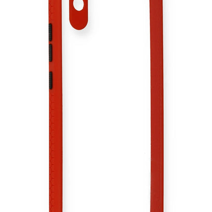 Xiaomi Redmi 9A Miami Şeffaf Silikon Kılıf - Kırmızı