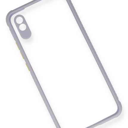 Xiaomi Redmi 9A Miami Şeffaf Silikon Kılıf - Lila 3