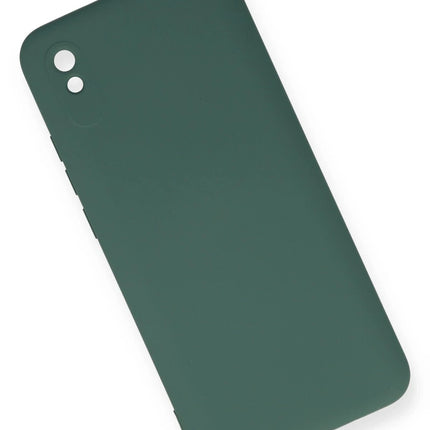 Xiaomi Redmi 9A Nano içi Kadife Silikon Kılıf - Koyu Yeşil 2