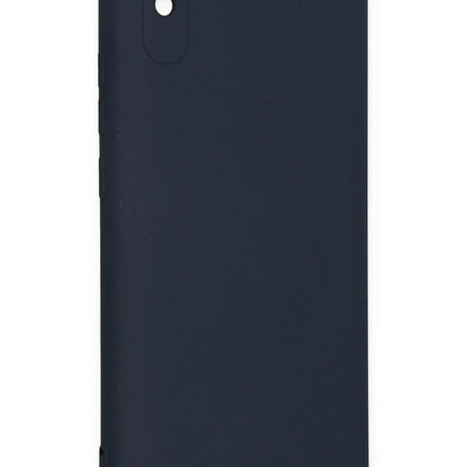 Xiaomi Redmi 9A Nano içi Kadife Silikon Kılıf - Lacivert 3
