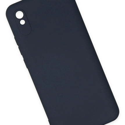 Xiaomi Redmi 9A Nano içi Kadife Silikon Kılıf - Lacivert 2