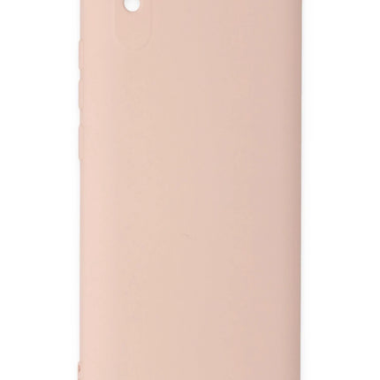 Xiaomi Redmi 9A Nano içi Kadife Silikon Kılıf - Pudra 3