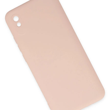 Xiaomi Redmi 9A Nano içi Kadife Silikon Kılıf - Pudra 2