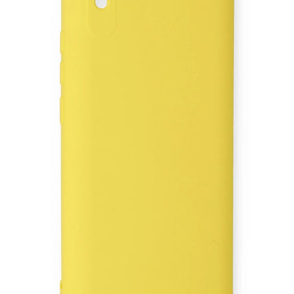 Xiaomi Redmi 9A Nano içi Kadife Silikon Kılıf - Sarı 3