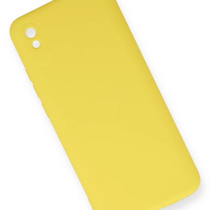 Xiaomi Redmi 9A Nano içi Kadife Silikon Kılıf - Sarı 2