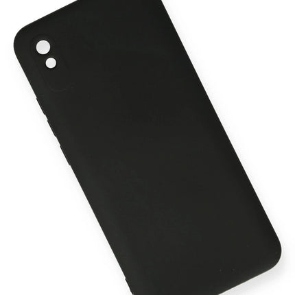 Xiaomi Redmi 9A Nano içi Kadife Silikon Kılıf - Siyah 2