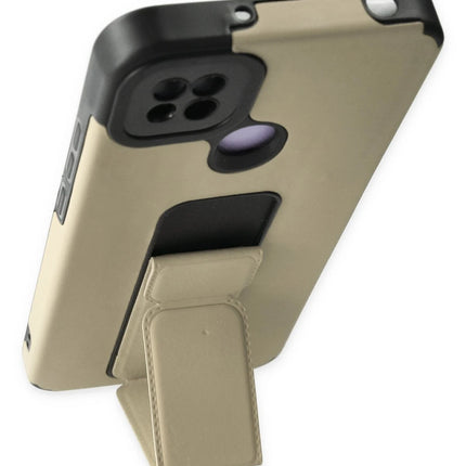 Xiaomi Redmi 9C Mega Standlı Silikon Kılıf - Gold 4