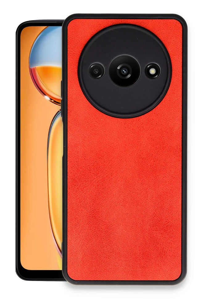 Xiaomi Redmi A3 4G Aras Deri Kapak Kılıf - Kırmızı